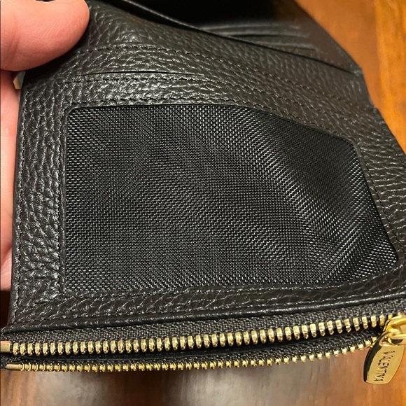 Black grain leather Valentina Italian small wallet, never been used - Picture 6 of 12